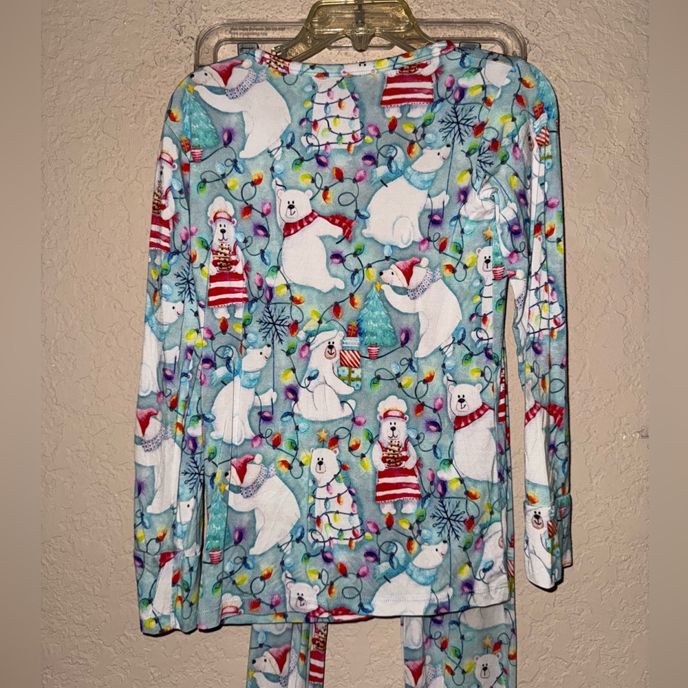🔹SOLD🔹Birdie Bean 2Pc Kids Christmas 🎄 Polar Bear Pajamas - Size 6T - Picture 2 of 6